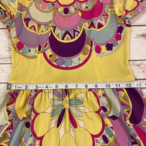 Vintage Neiman Marcus Trophy Room Emilio Pucci Colorful Mod Silk Sheath Dress - Picture 4 of 15